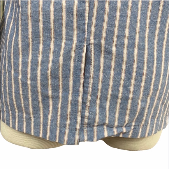 SHEIN Blue/White Striped Open Front Blazer - Picture 8 of 15